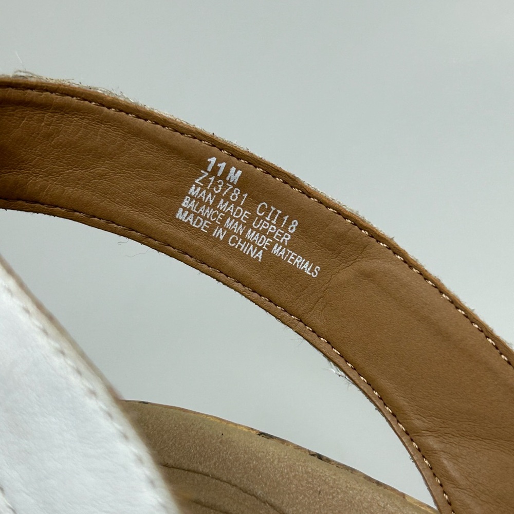 B.O.C. Schirra White Casual Open Toe Platform Cork Wedge Heel Sandal Size 11 - Picture 8 of 14